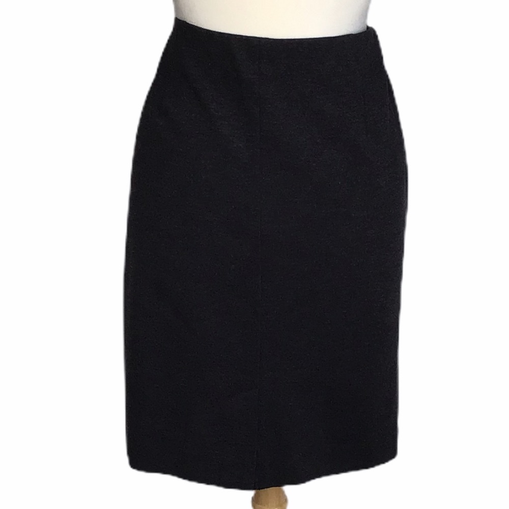 J.Jill Ponte Pencil Skirt Gray Large Knit